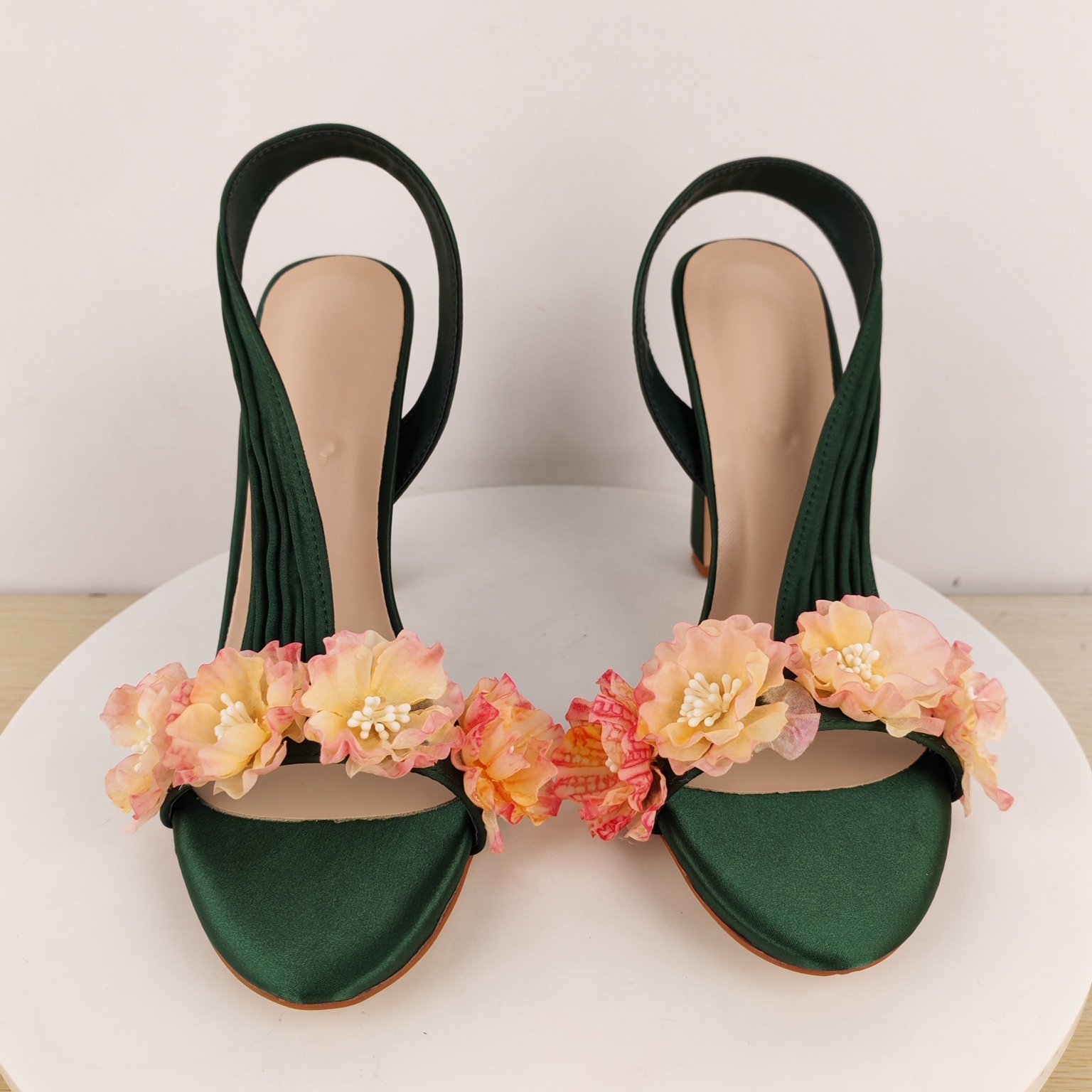 Sandal Bunga Slingback Hak Blo - Slip Dress Satin ulasan dan harga
